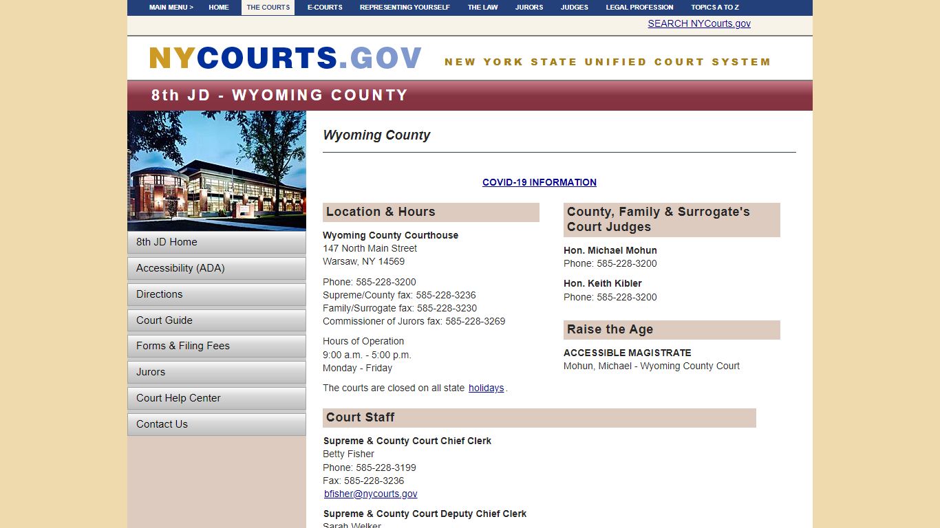 Wyoming County | NYCOURTS.GOV - Judiciary of New York